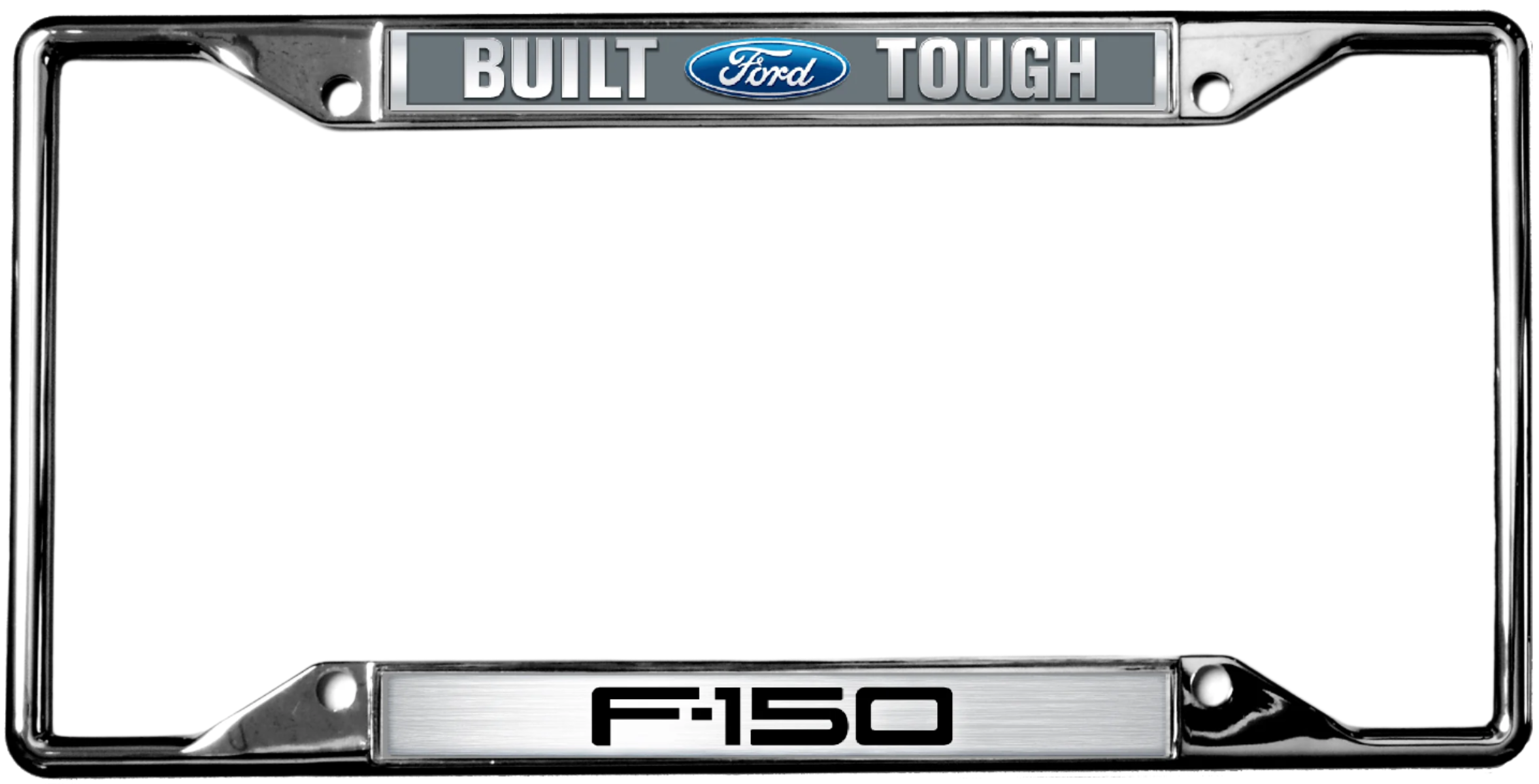 a license plate frame with a ford logo