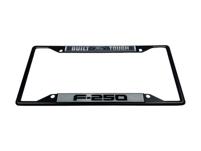 Built Ford Tough F-250 Black License Plate Frame