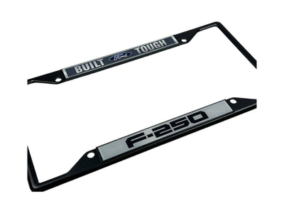 Built Ford Tough F-250 Black License Plate Frame