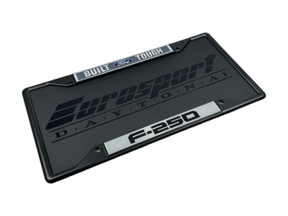 Built Ford Tough F-250 Black License Plate Frame