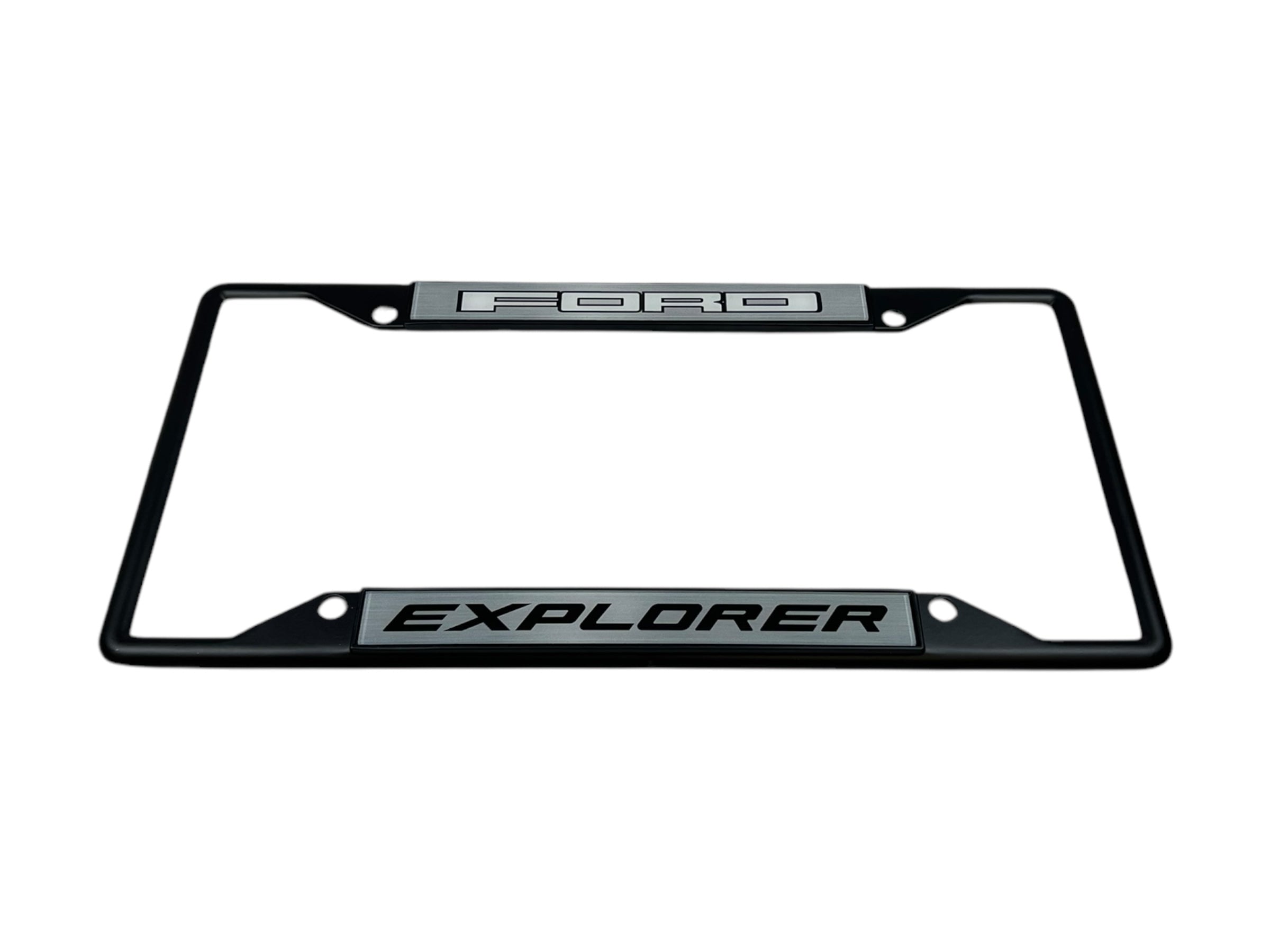 Ford Explorer Black License Plate Frame