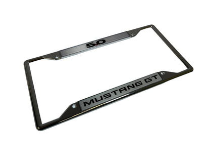 a metal license plate frame with the number 50 on it