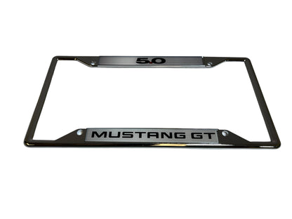 a license plate frame with the word mustang gt on it