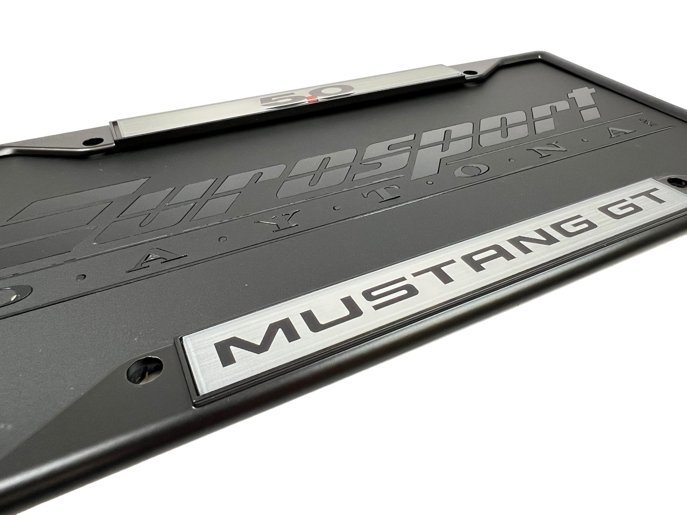 Ford 5.0 Mustang GT Black License Plate Frame