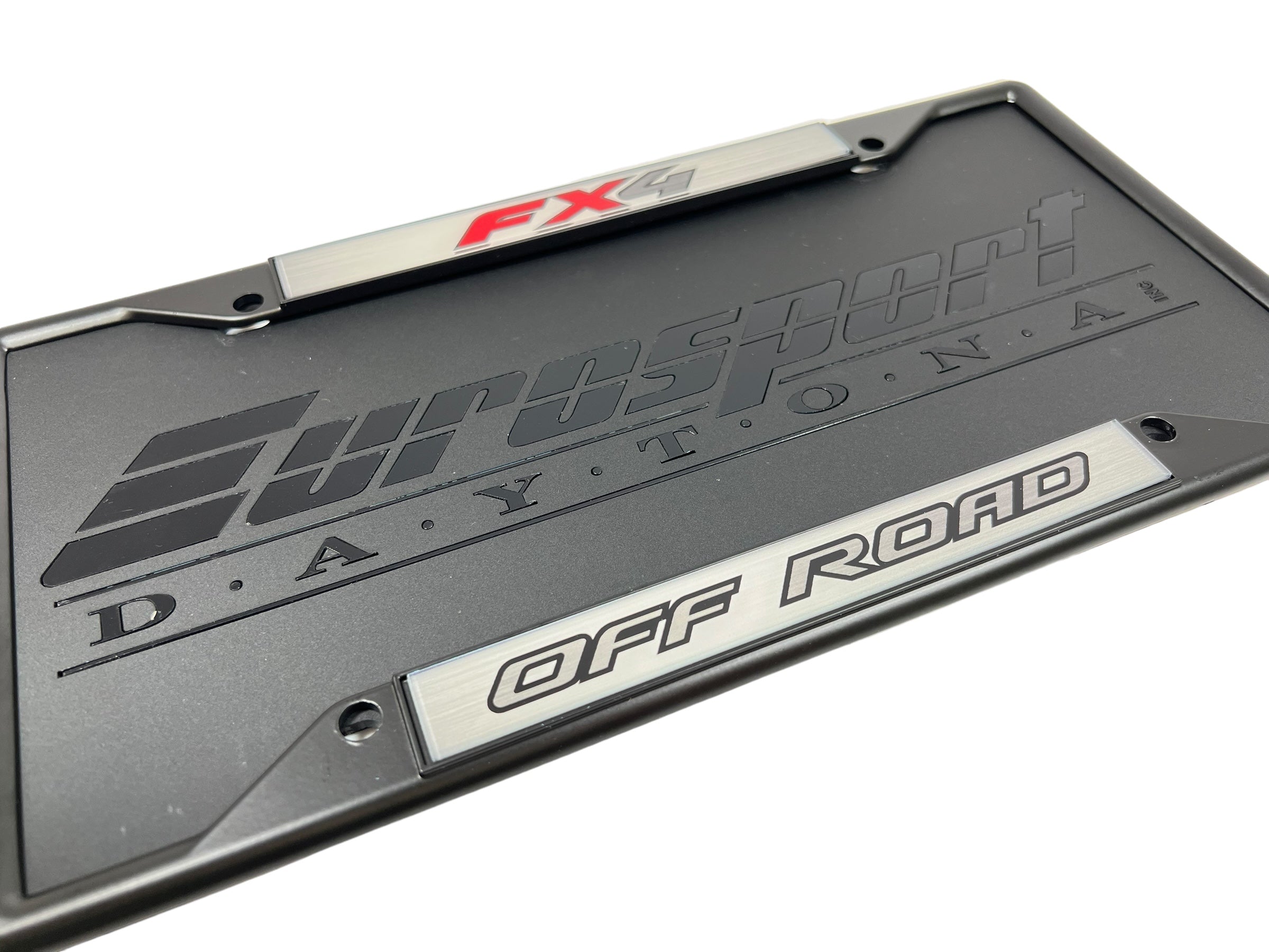 Ford FX4 Off Road Black License Plate Frame