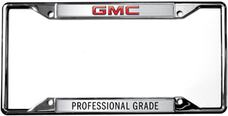 GMC Professional Grade Chrome License Plate