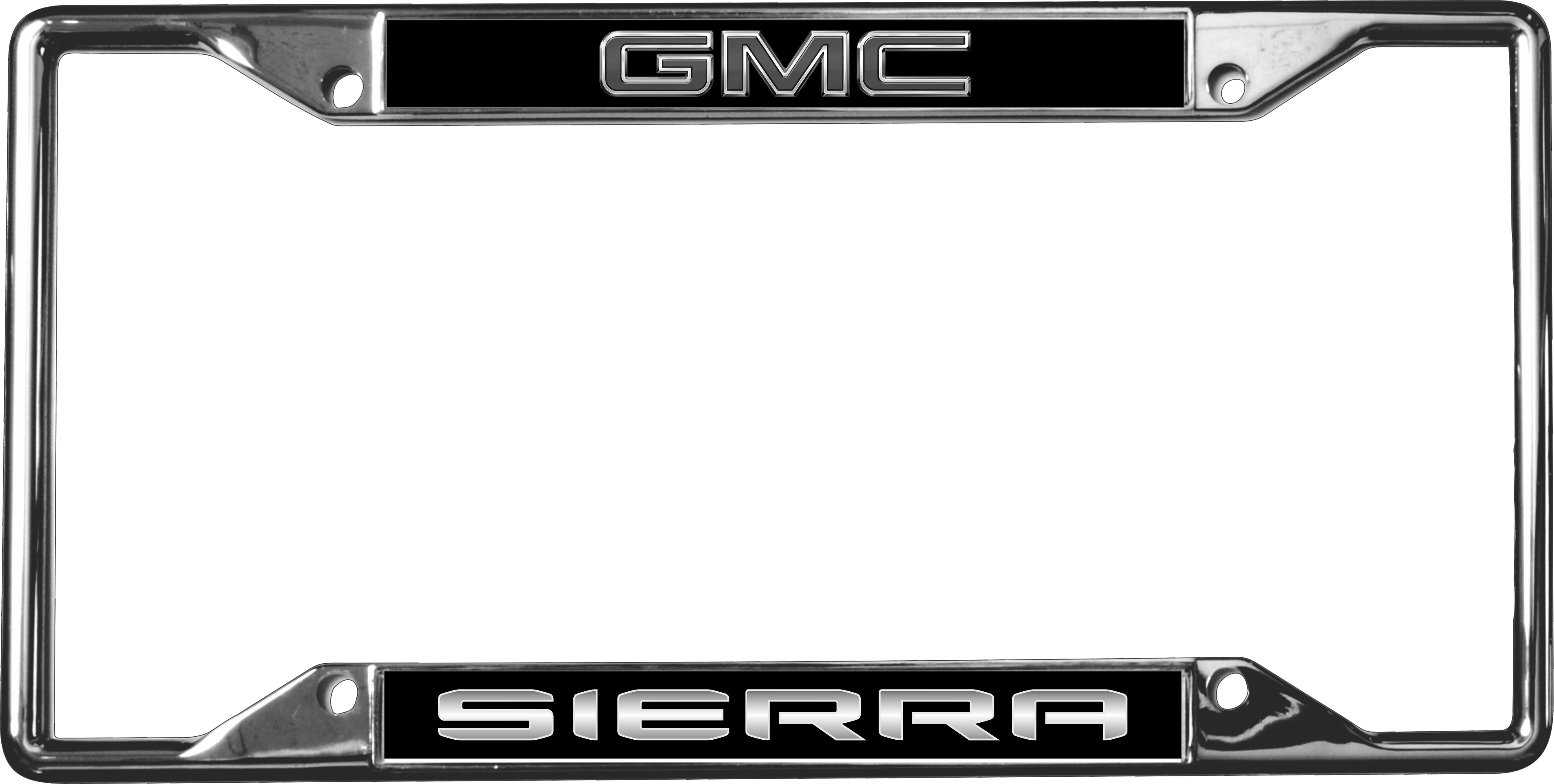 Blacked Out GMC Sierra Chrome License Plate Frame