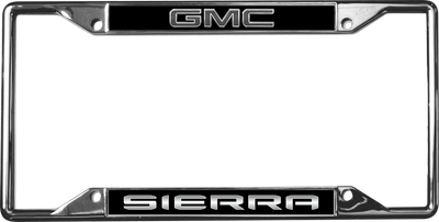 Blacked Out GMC Sierra Chrome License Plate Frame