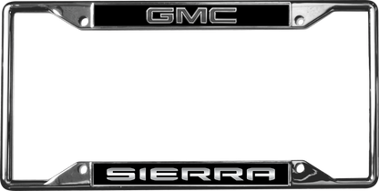 Blacked Out GMC Sierra Chrome License Plate Frame
