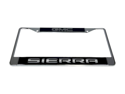Blacked Out GMC Sierra Chrome License Plate Frame