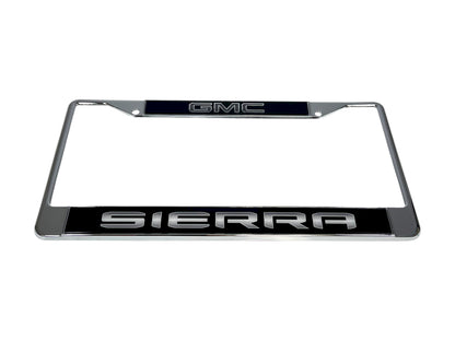 Blacked Out GMC Sierra Chrome License Plate Frame