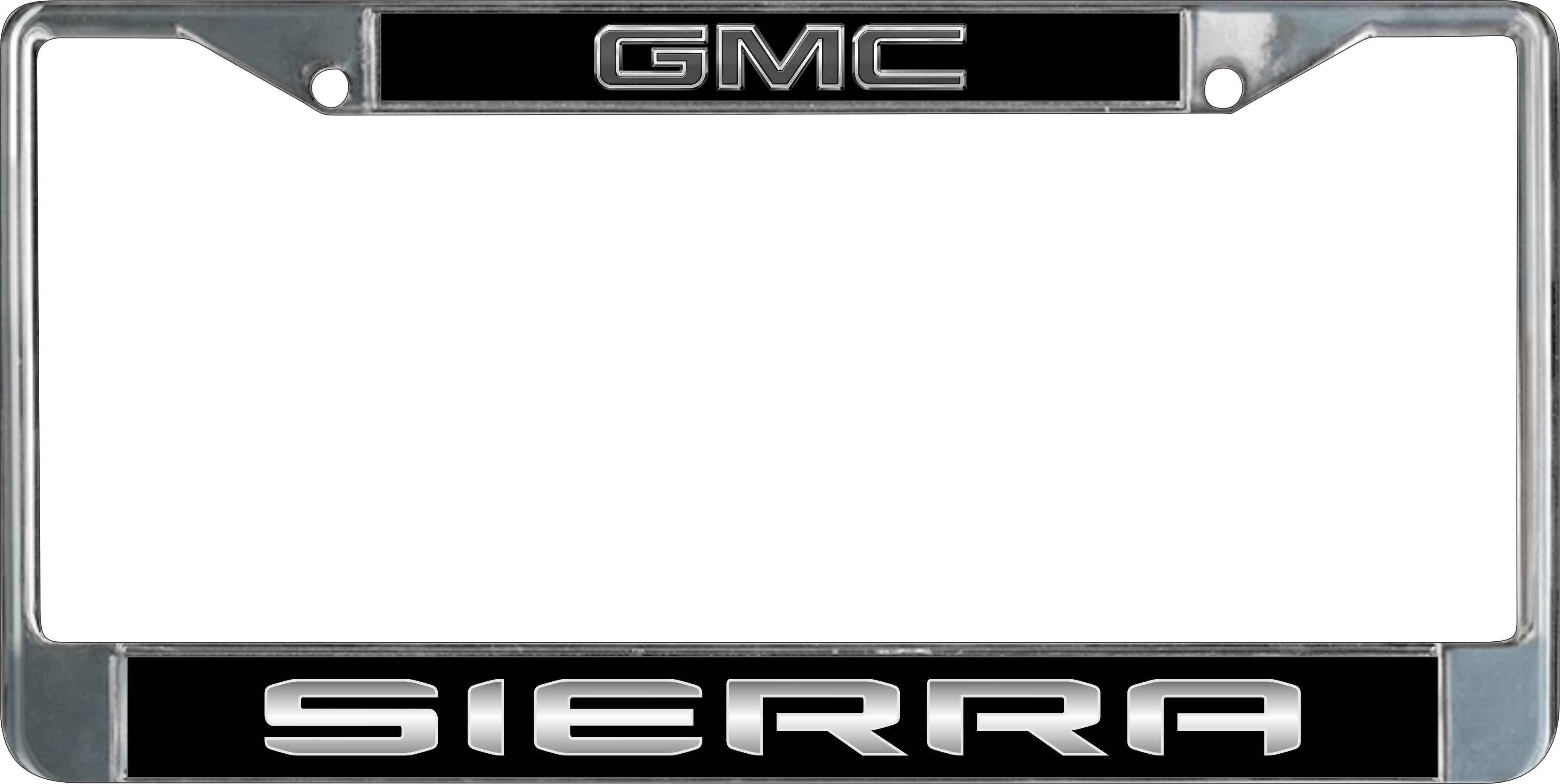 Blacked Out GMC Sierra Chrome License Plate Frame