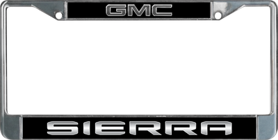 Blacked Out GMC Sierra Chrome License Plate Frame