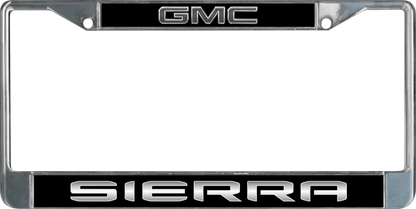 Blacked Out GMC Sierra Chrome License Plate Frame