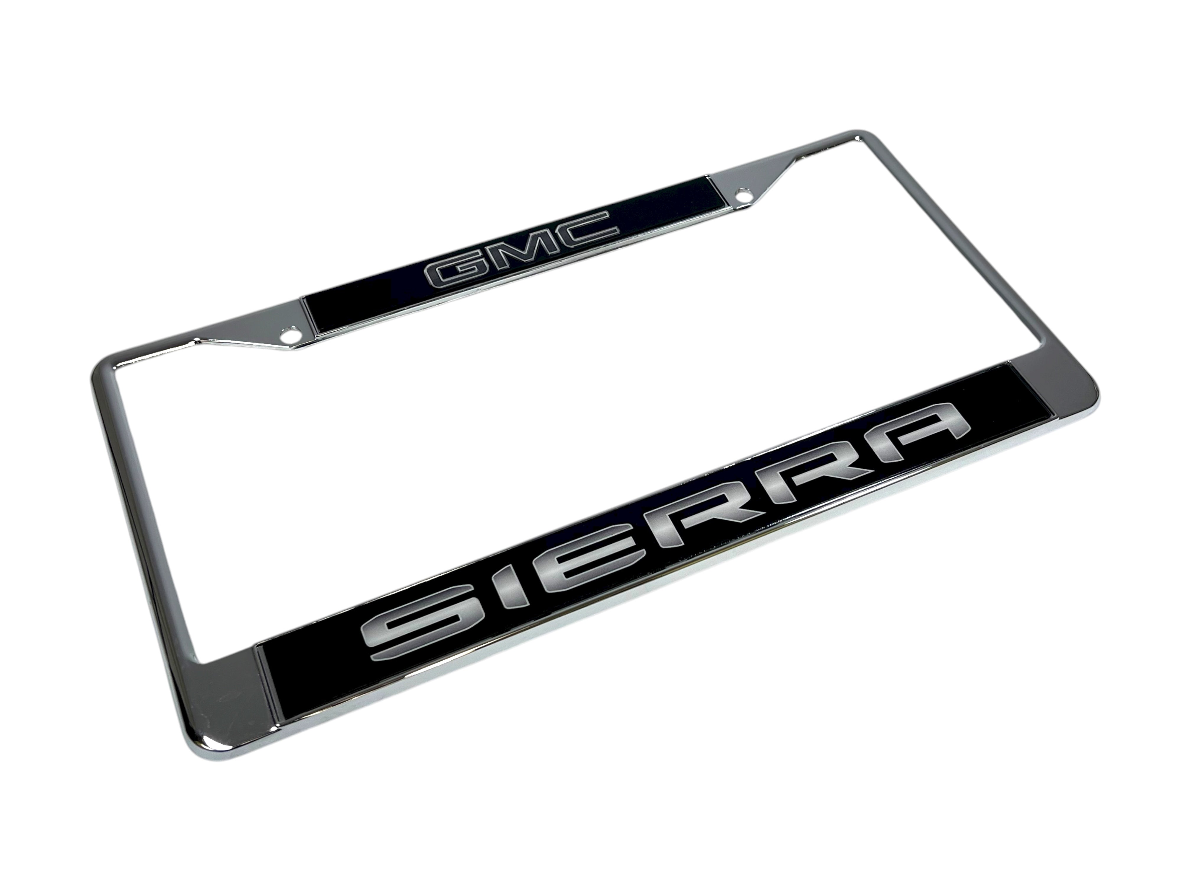 Blacked Out GMC Sierra Chrome License Plate Frame