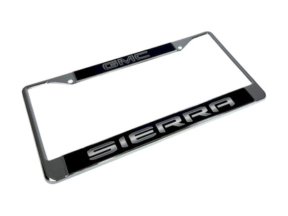 Blacked Out GMC Sierra Chrome License Plate Frame
