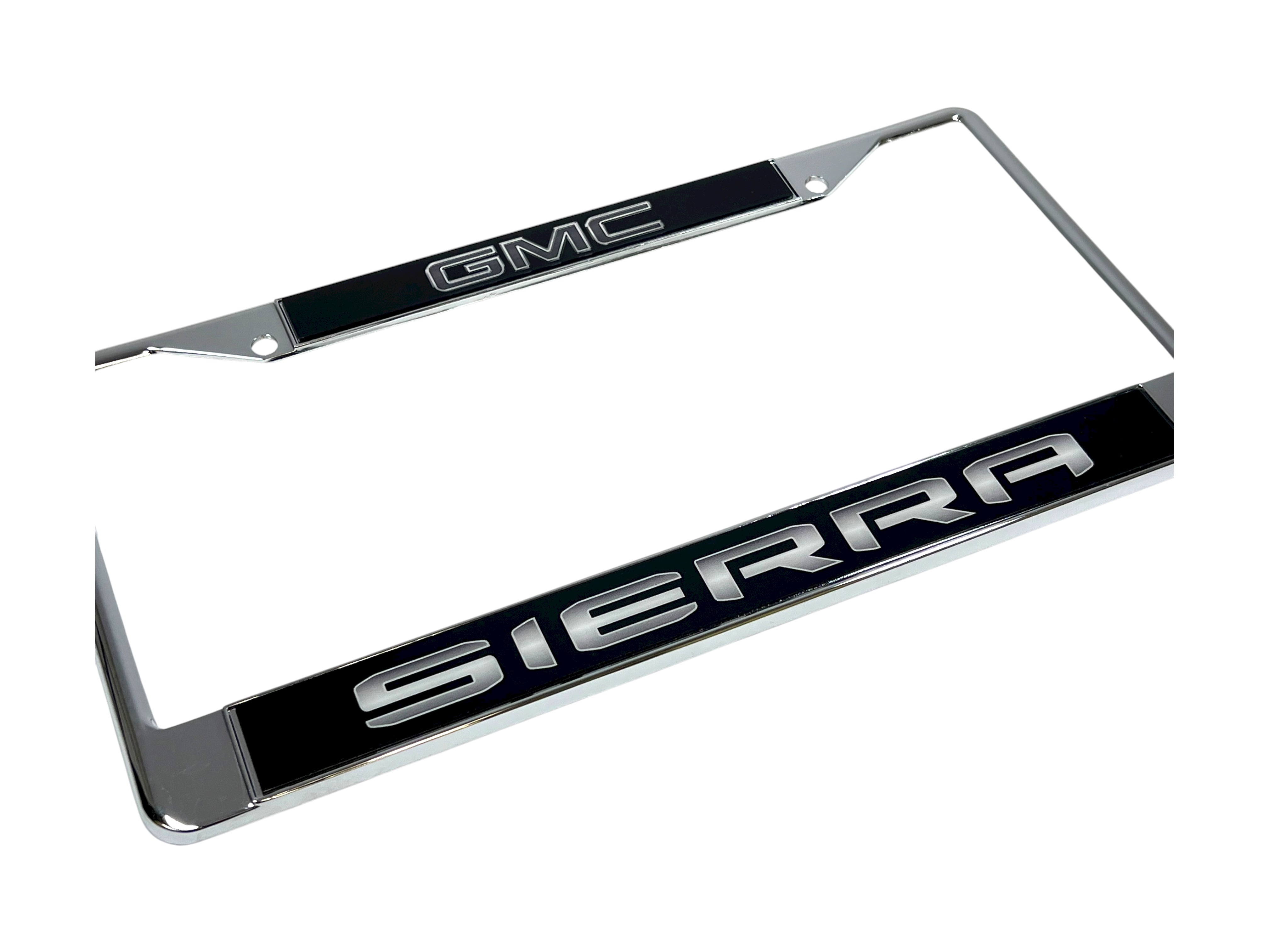 Blacked Out GMC Sierra Chrome License Plate Frame