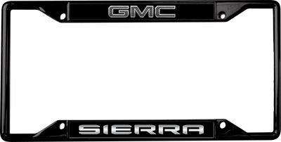 Blacked Out GMC Sierra Black License Plate Frame