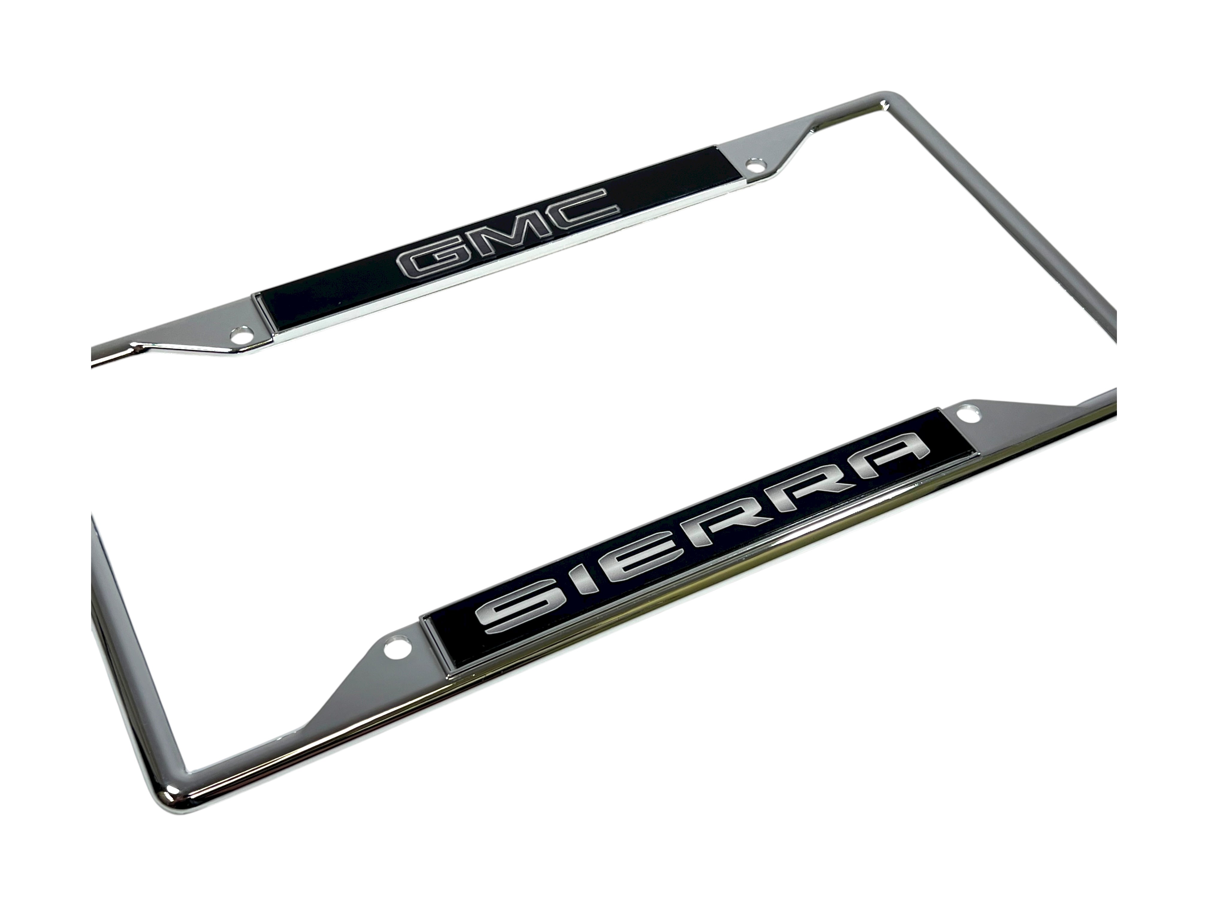 Blacked Out GMC Sierra Chrome License Plate Frame