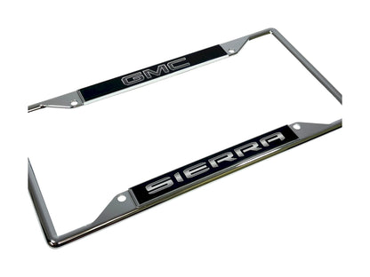 Blacked Out GMC Sierra Chrome License Plate Frame
