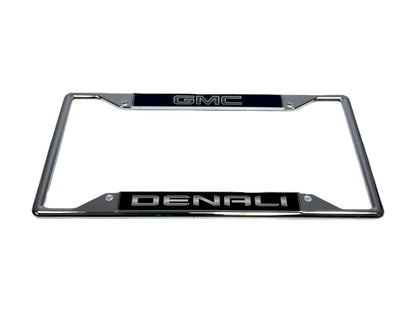 Blacked Out GMC Denali Chrome License Plate Frame
