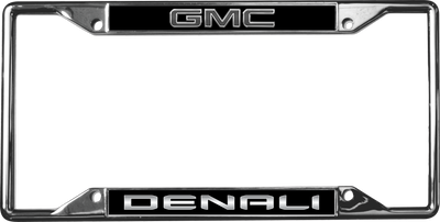 Blacked Out GMC Denali Chrome License Plate Frame