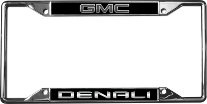 Blacked Out GMC Denali Chrome License Plate Frame