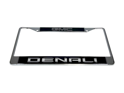 Blacked Out GMC Denali Chrome License Plate Frame