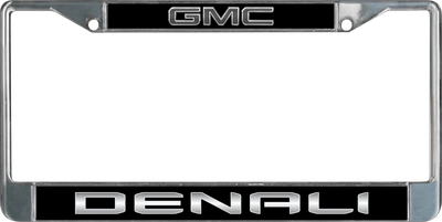 Blacked Out GMC Denali Chrome License Plate Frame