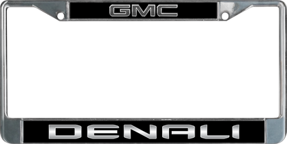 Blacked Out GMC Denali Chrome License Plate Frame
