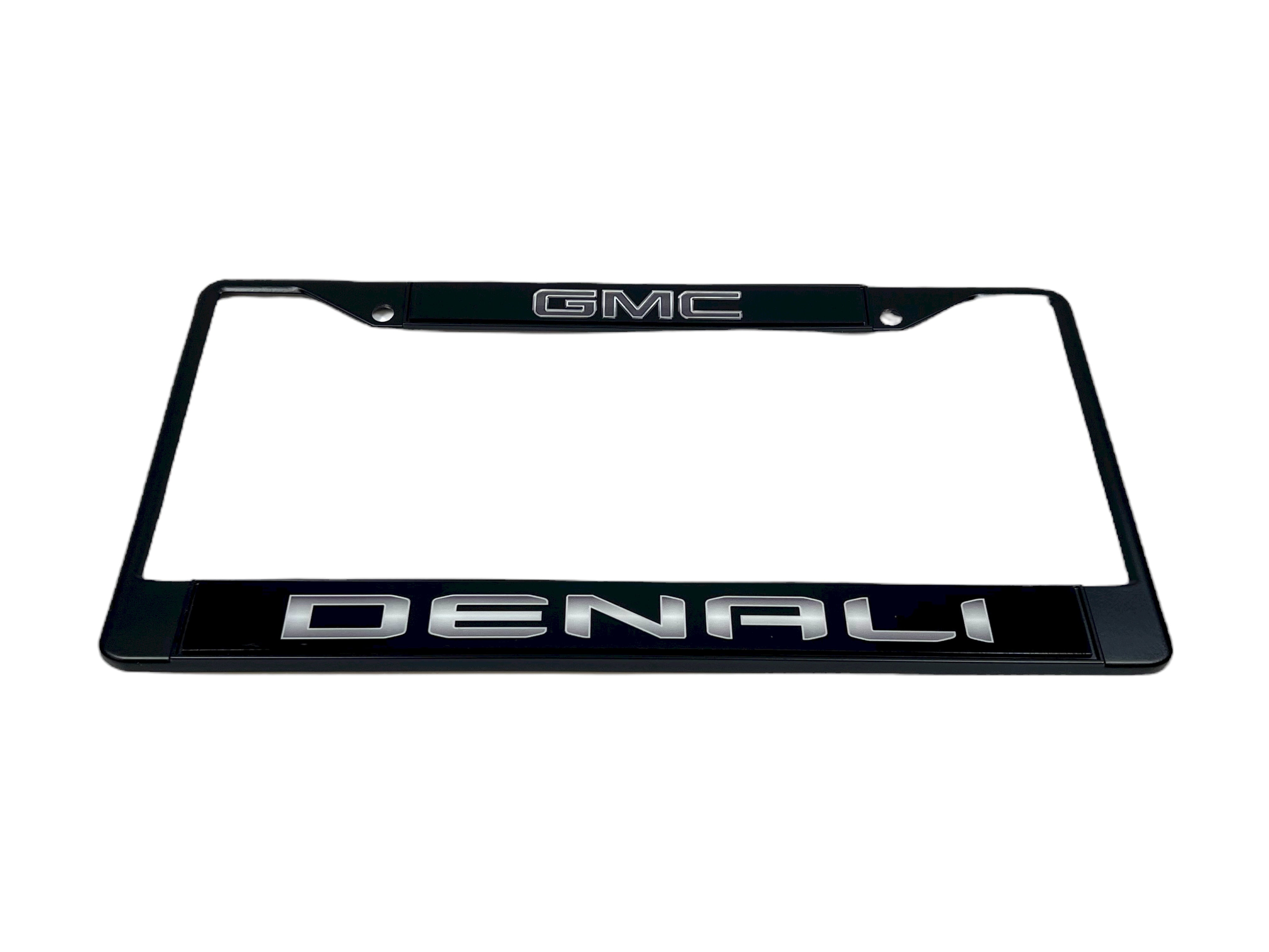 Blacked Out GMC Denali Black License Plate Frame