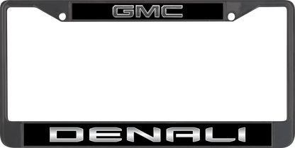Blacked Out GMC Denali Black License Plate Frame