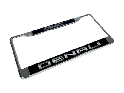 Blacked Out GMC Denali Chrome License Plate Frame
