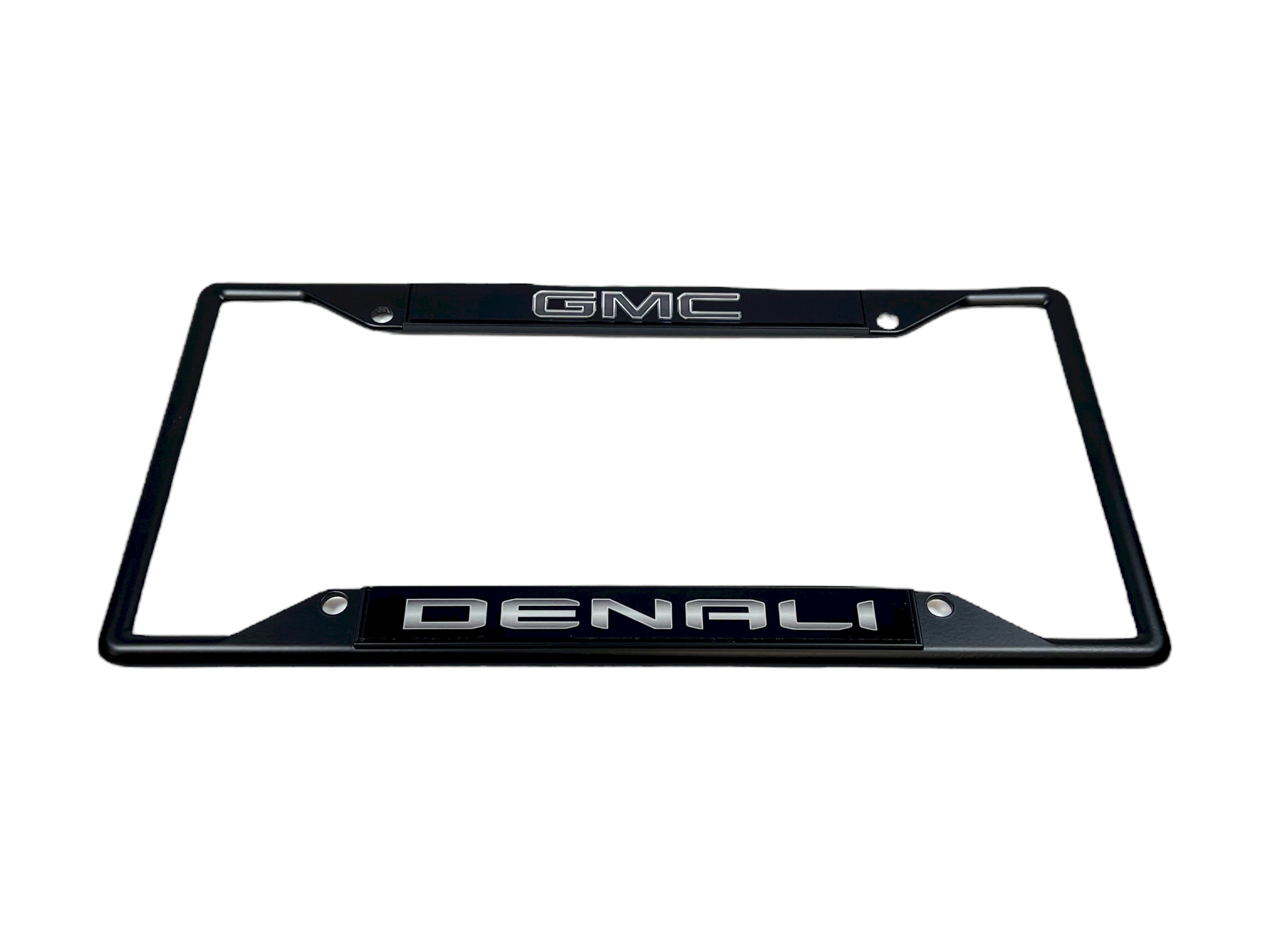 Blacked Out GMC Denali Black License Plate Frame