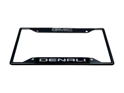 Blacked Out GMC Denali Black License Plate Frame