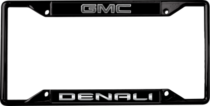 Blacked Out GMC Denali Black License Plate Frame