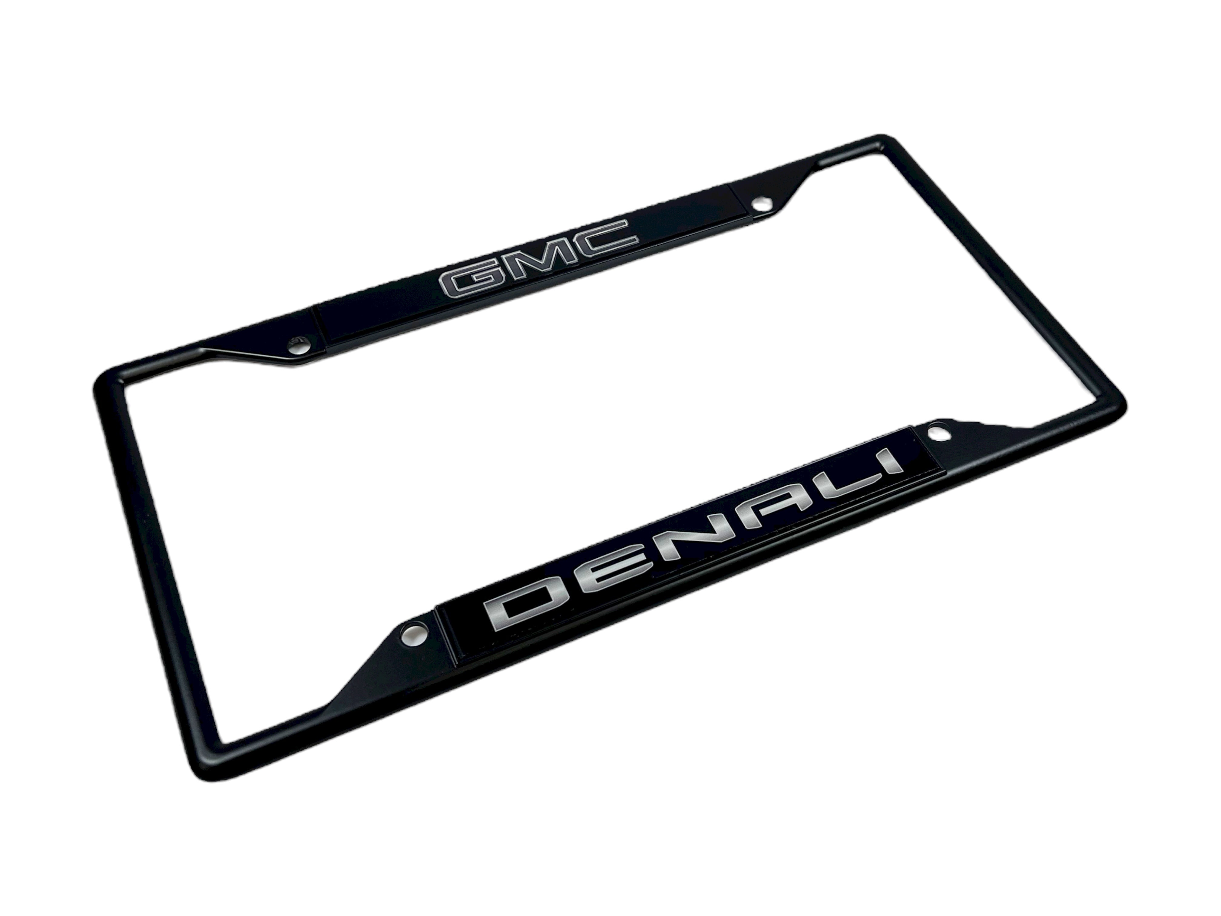 Blacked Out GMC Denali Black License Plate Frame