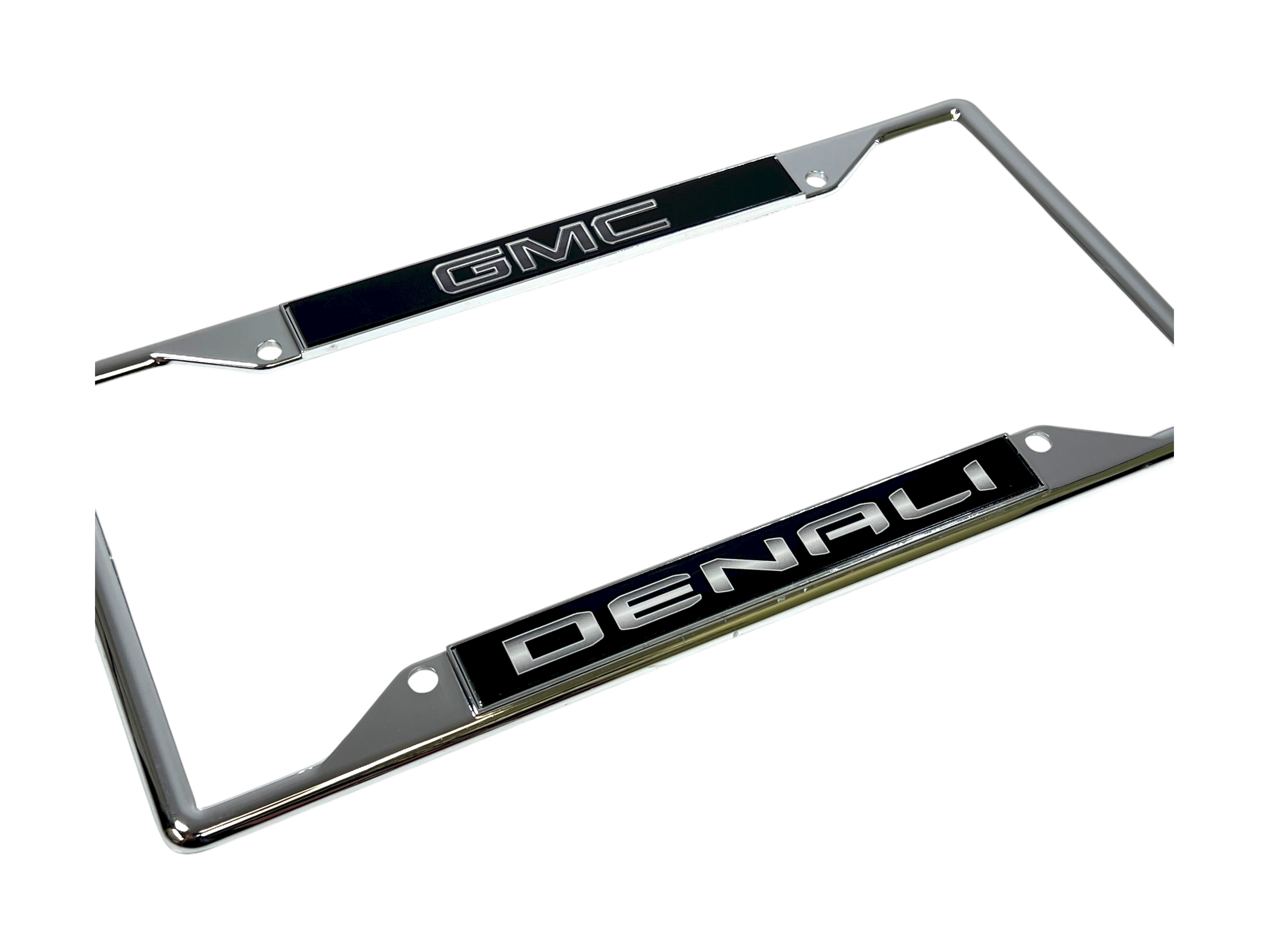 Blacked Out GMC Denali Chrome License Plate Frame