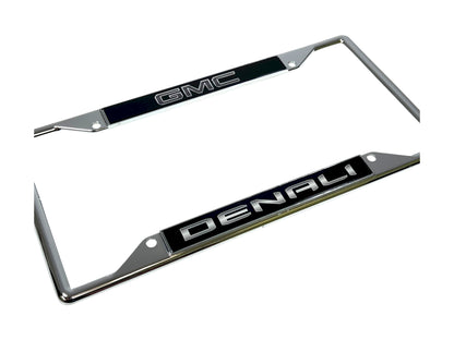 Blacked Out GMC Denali Chrome License Plate Frame