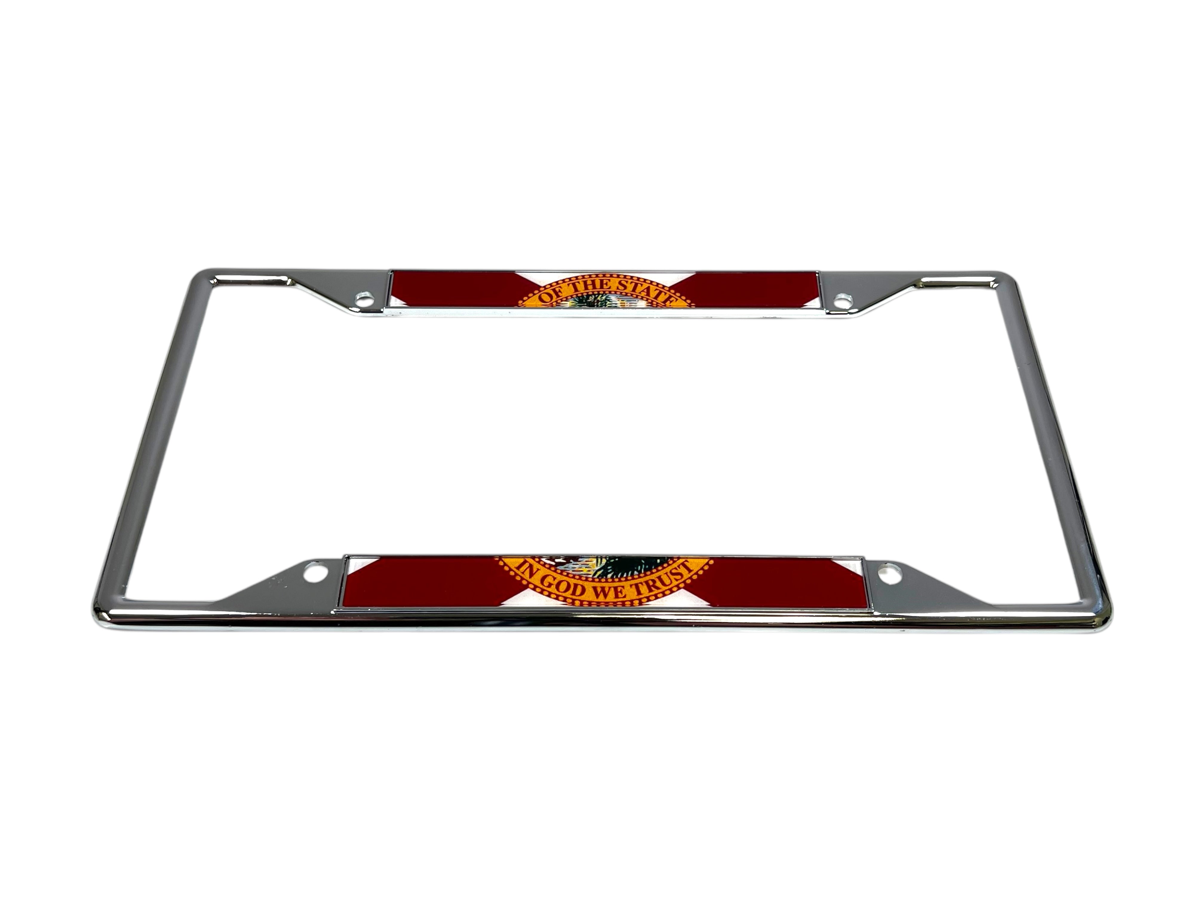 Florida Flag Chrome License Plate Frame