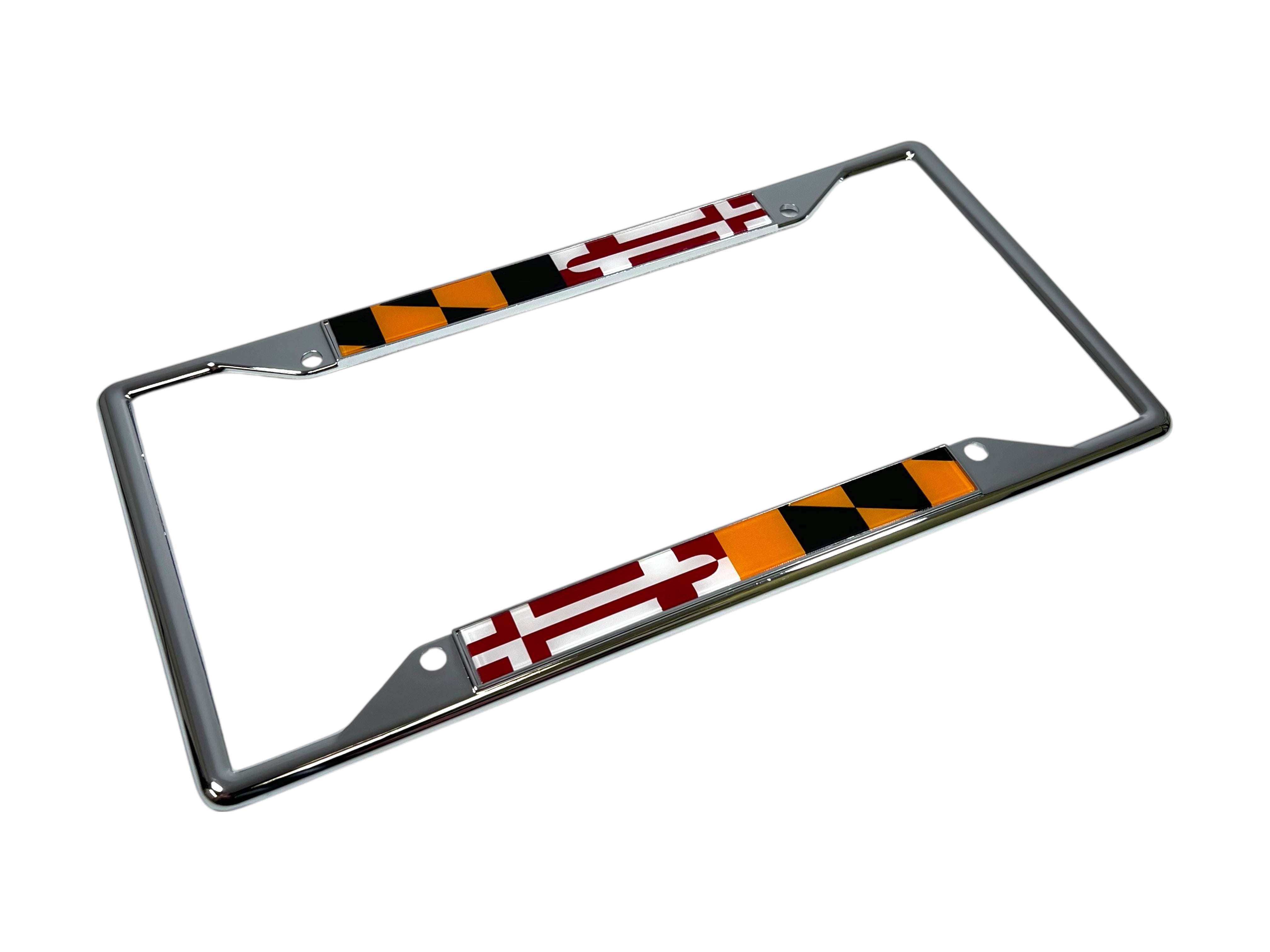 Maryland Flag Chrome License Plate Frame
