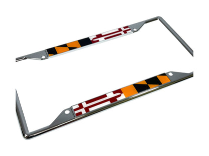 Maryland Flag Chrome License Plate Frame