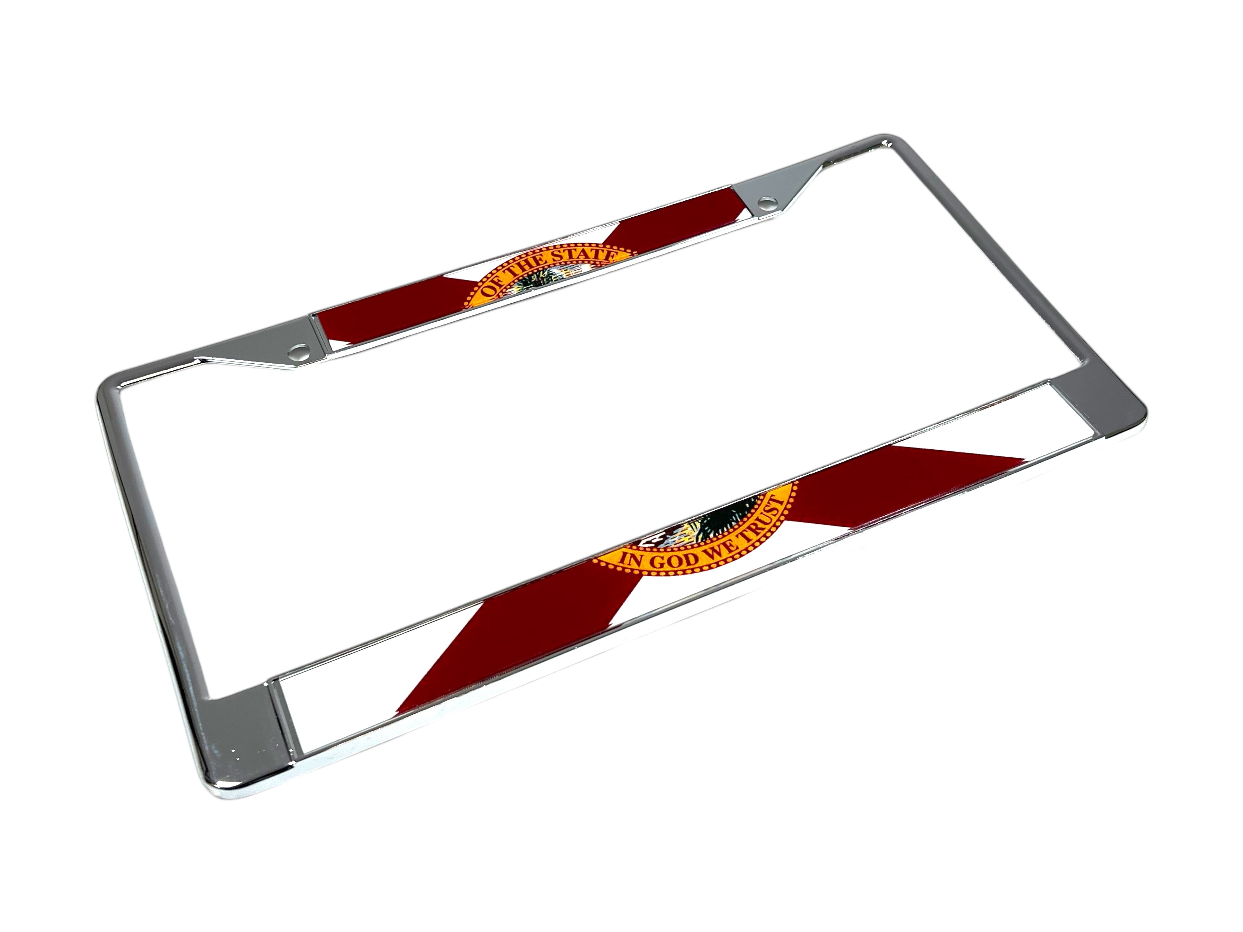 Florida Flag Chrome License Plate Frame