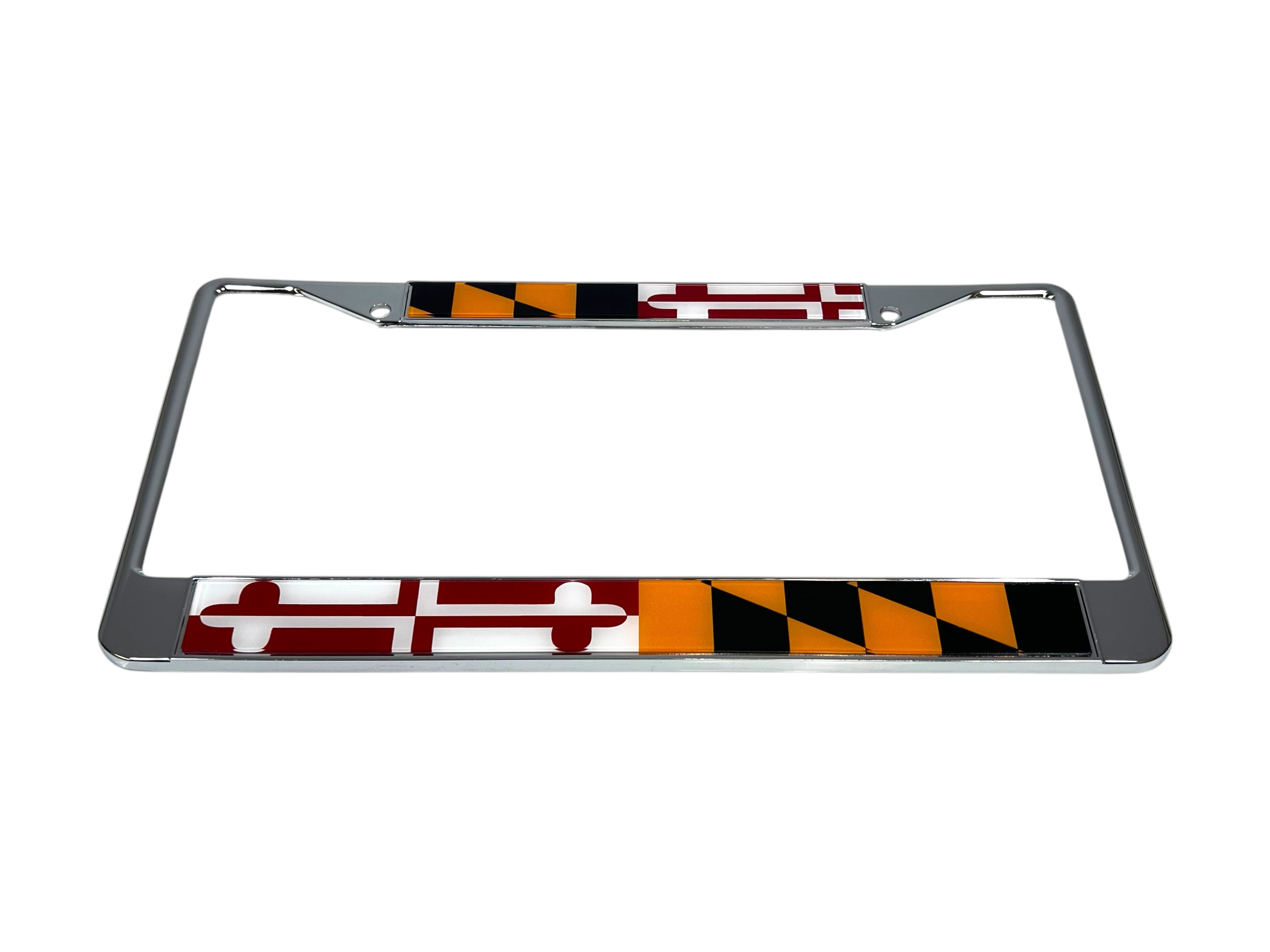 Maryland Flag Chrome License Plate Frame