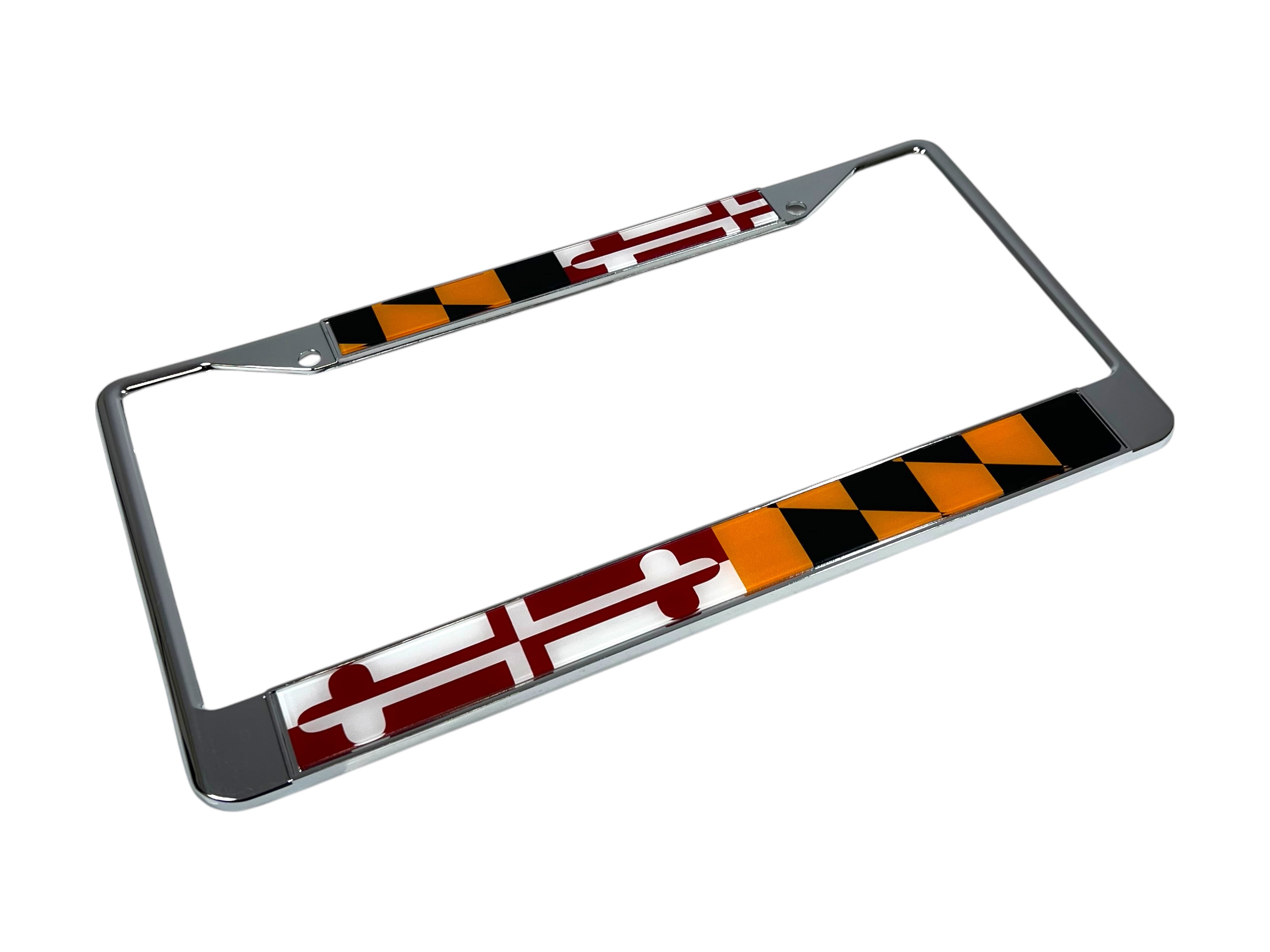 Maryland Flag Chrome License Plate Frame
