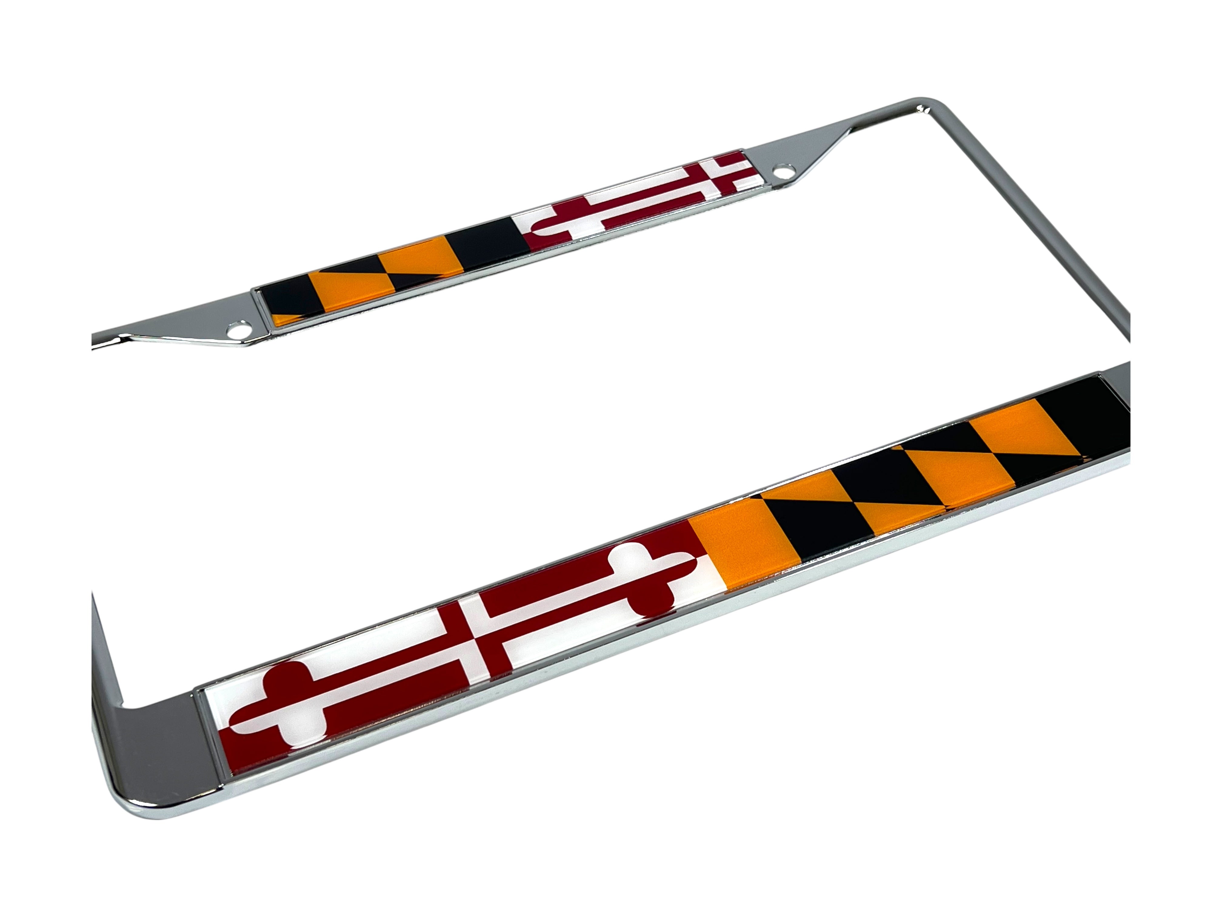 Maryland Flag Chrome License Plate Frame
