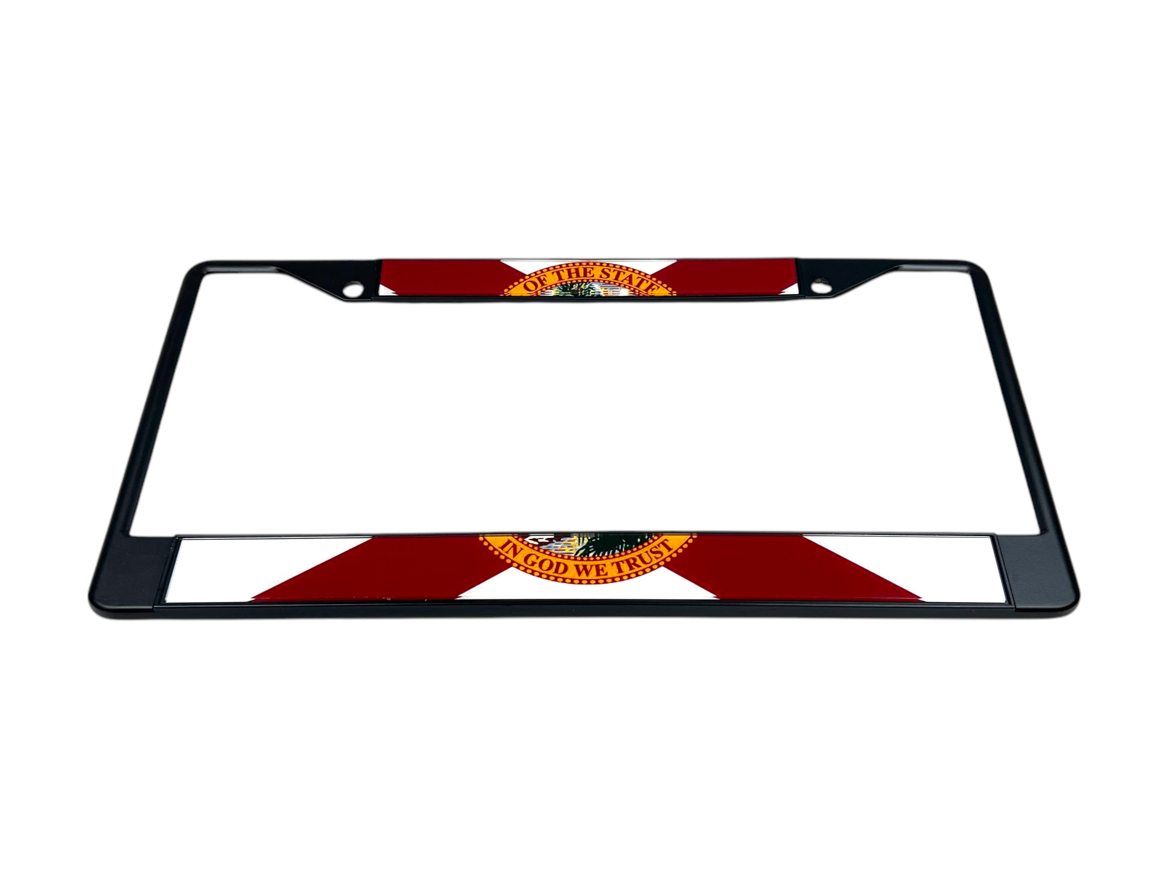 Florida Flag Black License Plate Frame