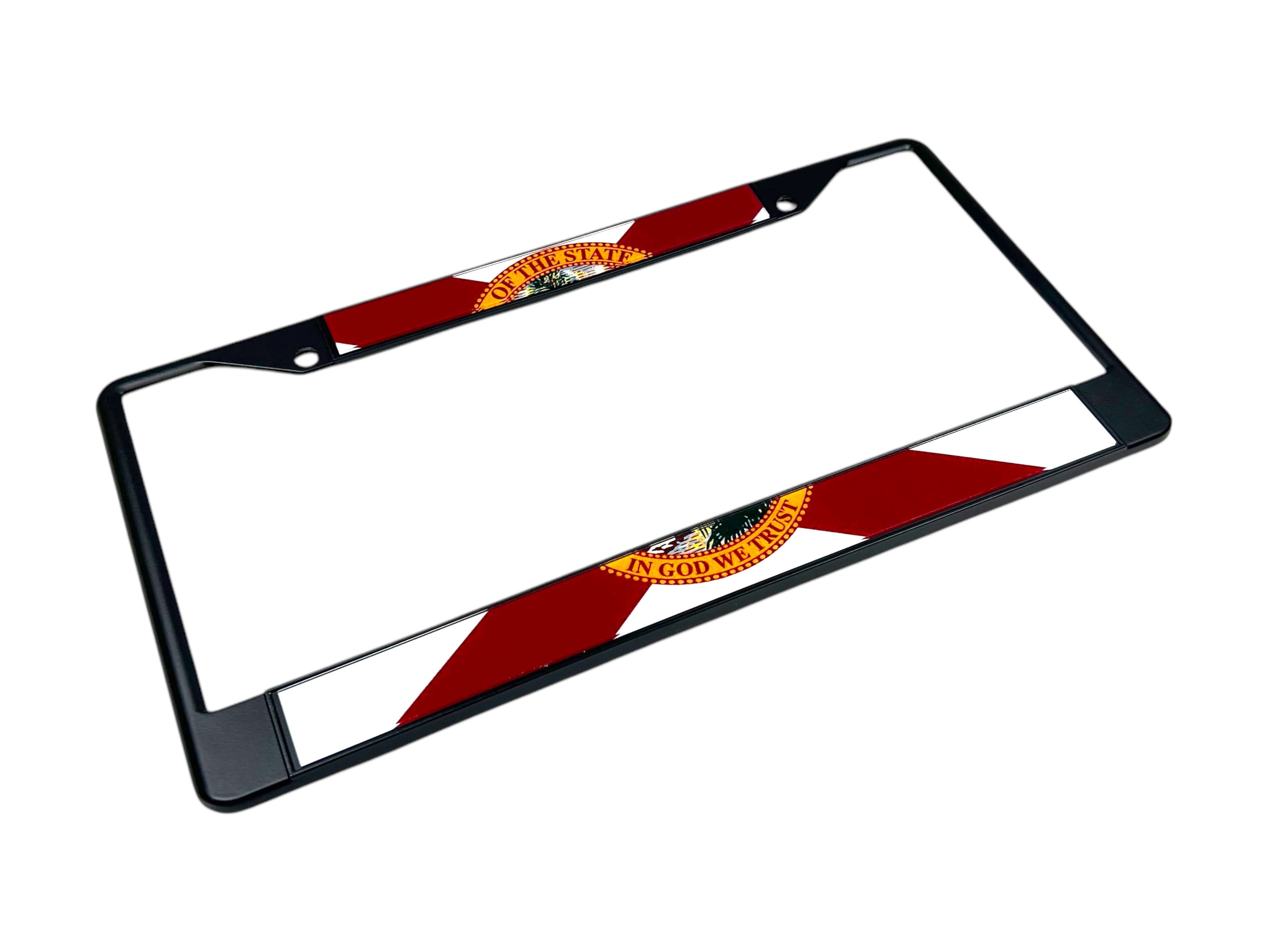 Florida Flag Black License Plate Frame