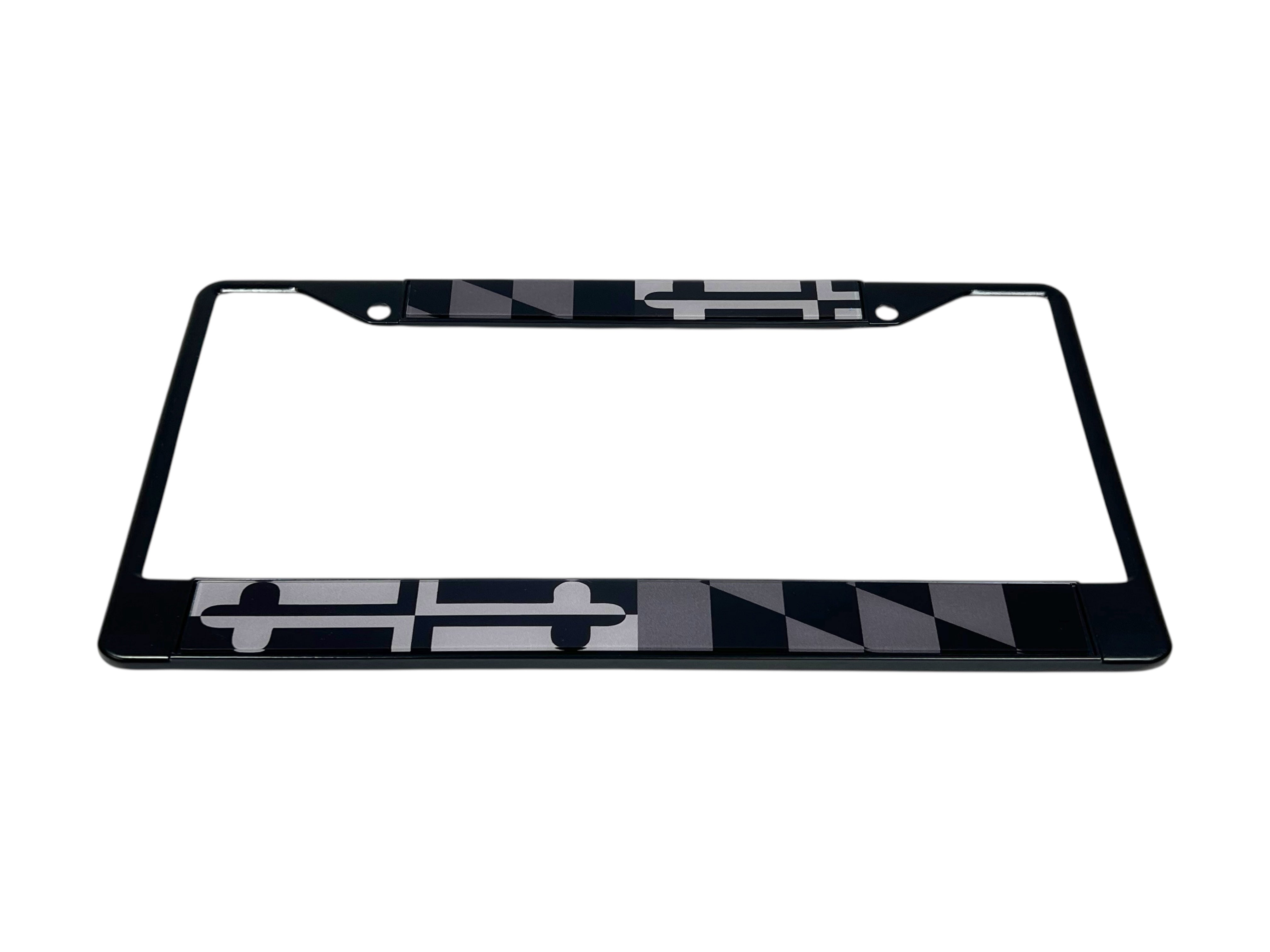 Maryland Flag Blacked Out License Plate Frame