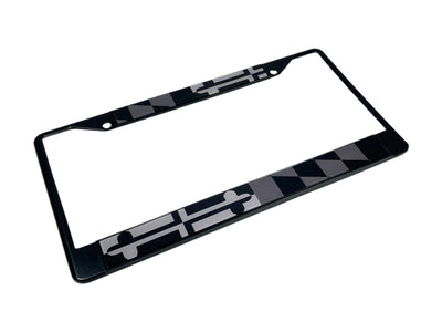 Maryland Flag Blacked Out License Plate Frame